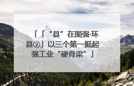 「“县”在图强·环县②」以三个第一挺起强工业“硬脊梁”