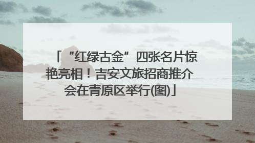 “红绿古金”四张名片惊艳亮相！吉安文旅招商推介会在青原区举行(图)