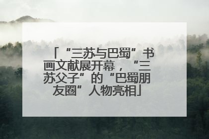 “三苏与巴蜀”书画文献展开幕，“三苏父子”的“巴蜀朋友圈”人物亮相