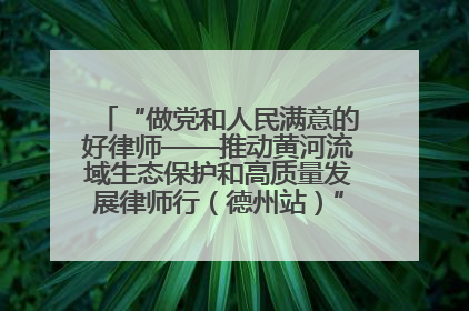 “做党和人民满意的好律师——推动黄河流域生态保护和高质量发展律师行（德州站）”活动成功举办