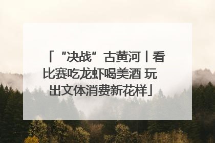 “决战”古黄河丨看比赛吃龙虾喝美酒 玩出文体消费新花样