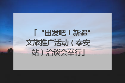“出发吧！新疆”文旅推广活动（泰安站）洽谈会举行