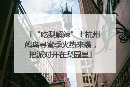 “吃梨解辣”！杭州鸬鸟寻蜜季火热来袭，把派对开在梨园里