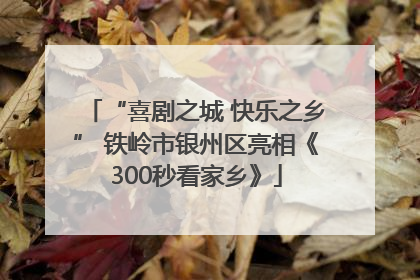 “喜剧之城 快乐之乡” 铁岭市银州区亮相《300秒看家乡》