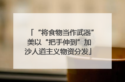 “将食物当作武器” 美以“把手伸到”加沙人道主义物资分发