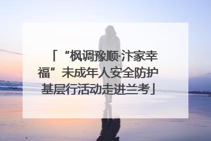 “枫调豫顺·汴家幸福”未成年人安全防护基层行活动走进兰考
