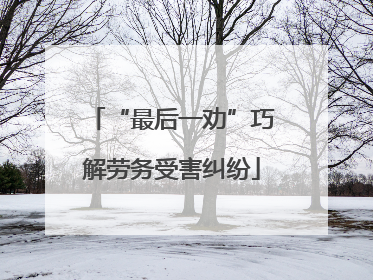 “最后一劝”巧解劳务受害纠纷