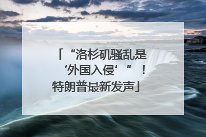 “洛杉矶骚乱是‘外国入侵’”！特朗普最新发声