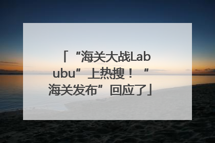 “海关大战Labubu”上热搜！“海关发布”回应了