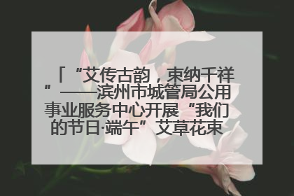 “艾传古韵，束纳千祥”——滨州市城管局公用事业服务中心开展“我们的节日·端午”艾草花束制作主题活动