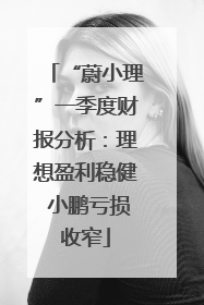 “蔚小理”一季度财报分析：理想盈利稳健 小鹏亏损收窄