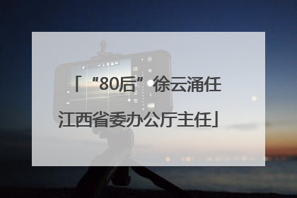 “80后”徐云涌任江西省委办公厅主任