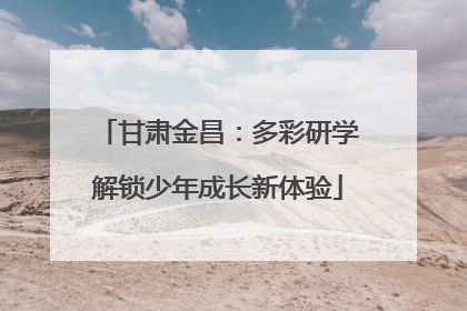 甘肃金昌：多彩研学解锁少年成长新体验