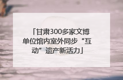 甘肃300多家文博单位馆内室外同步“互动”遗产新活力