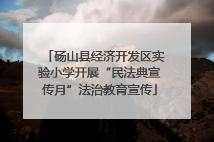 砀山县经济开发区实验小学开展“民法典宣传月”法治教育宣传