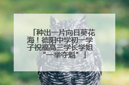 种出一片向日葵花海！德阳中学初一学子祝福高三学长学姐“一举夺魁”