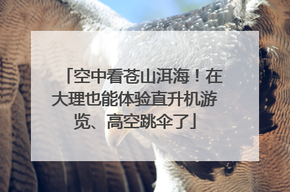 空中看苍山洱海！在大理也能体验直升机游览、高空跳伞了