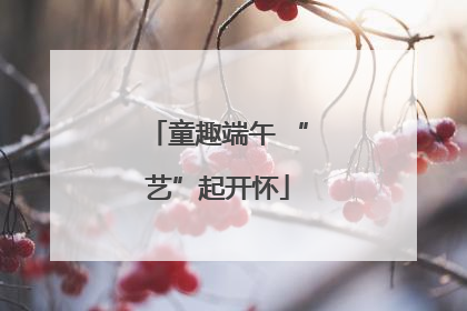 童趣端午 “艺”起开怀