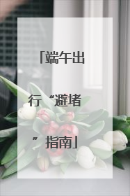 端午出行“避堵”指南