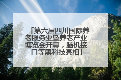 第六届四川国际养老服务业暨养老产业博览会开幕，脑机接口等黑科技亮相