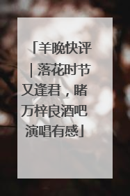 羊晚快评｜落花时节又逢君，睹万梓良酒吧演唱有感