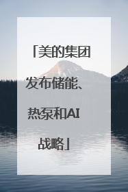 美的集团发布储能、热泵和AI战略