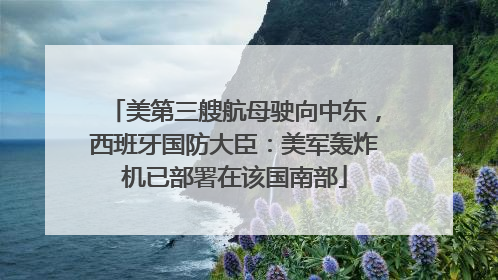 美第三艘航母驶向中东，西班牙国防大臣：美军轰炸机已部署在该国南部