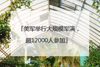 美军举行大规模军演，超12000人参加