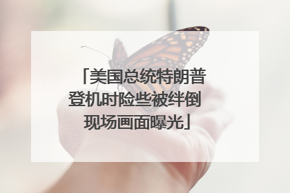 美国总统特朗普登机时险些被绊倒 现场画面曝光