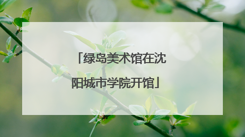 绿岛美术馆在沈阳城市学院开馆