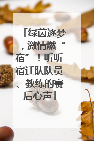绿茵逐梦，激情燃“宿”！听听宿迁队队员、教练的赛后心声