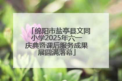 绵阳市盐亭县文同小学2025年六一庆典暨课后服务成果展圆满落幕