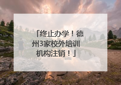 终止办学！德州3家校外培训机构注销！