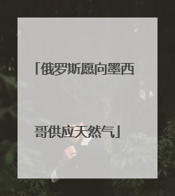 俄罗斯愿向墨西哥供应天然气