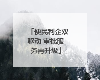 便民利企双驱动 审批服务再升级
