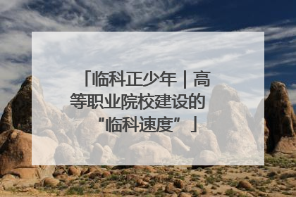 临科正少年｜高等职业院校建设的“临科速度”