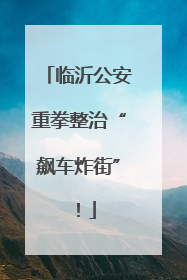 临沂公安重拳整治“飙车炸街”！