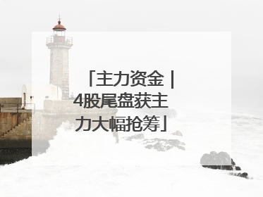 主力资金｜4股尾盘获主力大幅抢筹