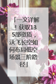 一文详解！获取135部资质，沃飞长空如何布局低空场景三阶路径
