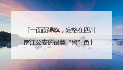 一面面锦旗，定格在四川南江公安的最美“警”色