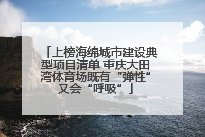 上榜海绵城市建设典型项目清单 重庆大田湾体育场既有“弹性”又会“呼吸”