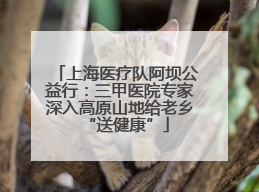 上海医疗队阿坝公益行：三甲医院专家深入高原山地给老乡“送健康”
