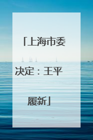 上海市委决定：王平履新