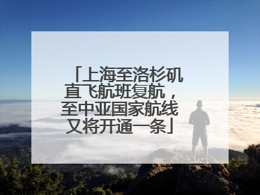 上海至洛杉矶直飞航班复航，至中亚国家航线又将开通一条