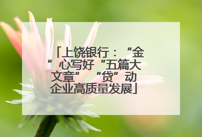 上饶银行：“金”心写好“五篇大文章” “贷”动企业高质量发展
