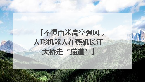 不惧百米高空强风，人形机器人在燕矶长江大桥走“猫道”
