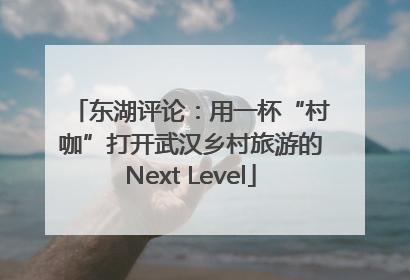 东湖评论：用一杯“村咖”打开武汉乡村旅游的Next Level