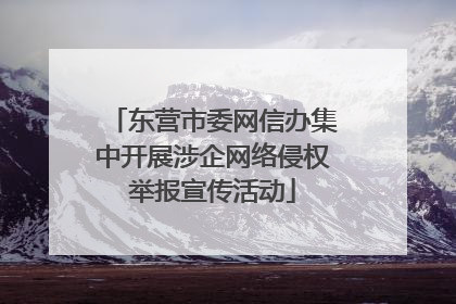 东营市委网信办集中开展涉企网络侵权举报宣传活动