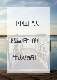 中国“天然氧吧”的生态密码