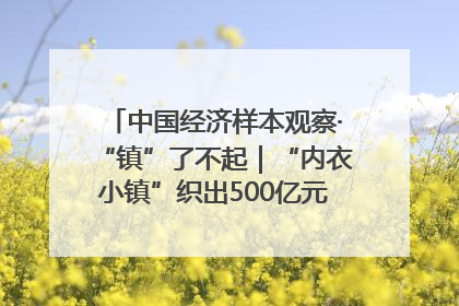 中国经济样本观察·“镇”了不起｜“内衣小镇”织出500亿元“里子产业”